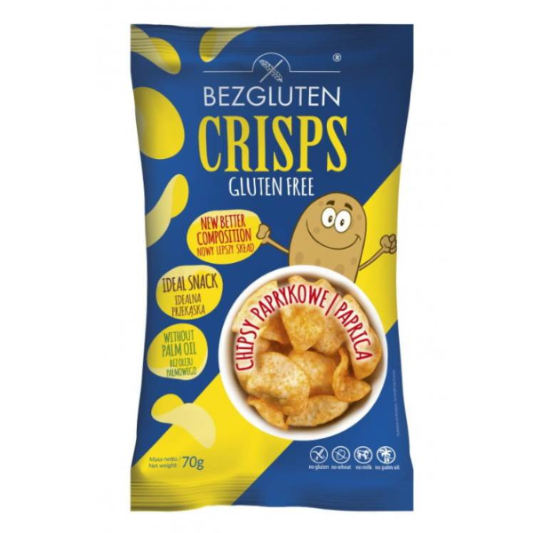 Bezglutenowe chipsy paprykowe 70g