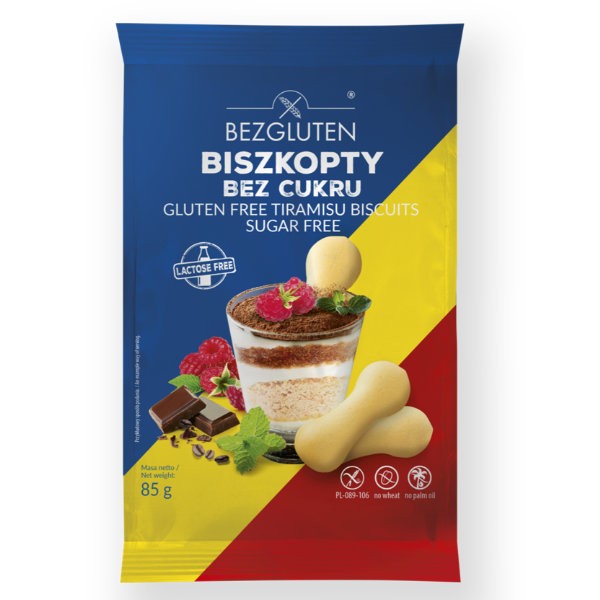 Bezglutenowe biszkopty bez cukru 85g