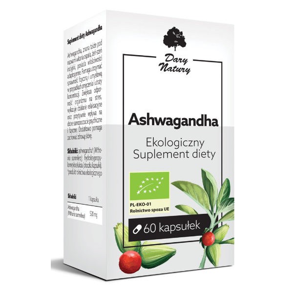 Ashwaganda BIO 60 kapsułek (520mg)