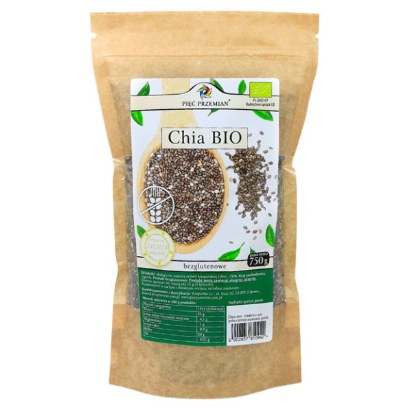 Chia BIO - nasiona szałwii hiszpańskiej 750g