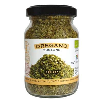 Oregano suszone bezglutenowe BIO 25g