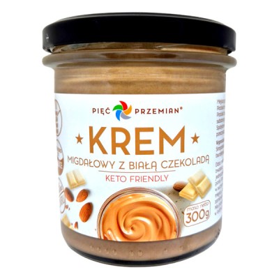 Krem migdałowy z białą czekoladą KETO 300g
