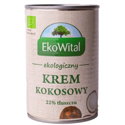 Krem kokosowy 22% tłuszczu (mleczko kokosowe) BIO 400ml