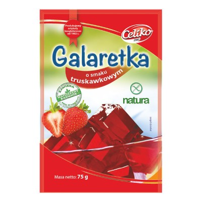 Galaretka o smaku truskawkowym bezglutenowa 75g