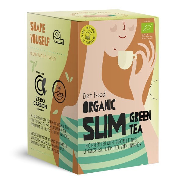 Herbata zielona na odchudzanie slim green BIO (20x1,5g) 30g