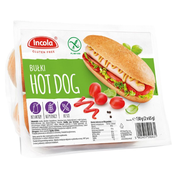 Bezglutenowa bułka hot dog 130g